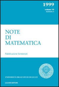 Note di matematica. Vol. 19/1