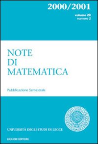 Note di matematica. Vol. 20/2