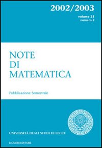 Note di matematica. Vol. 21/2