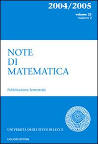 Note di matematica. Vol. 23