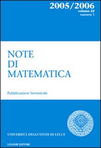 Note di matematica. Vol. 25/1