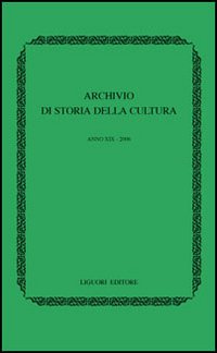 Archivio di storia della cultura (2006)