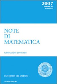 Note di matematica. Vol. 27/2