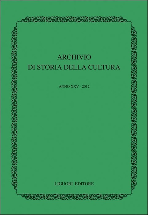 Archivio di storia della cultura (2012)