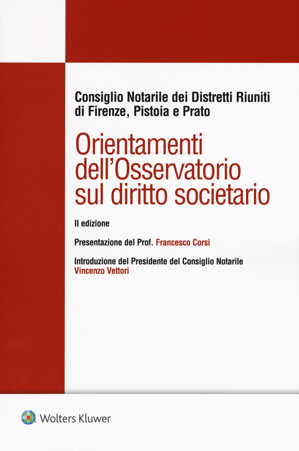 Orientamenti dell'osservatorio sul diritto societario