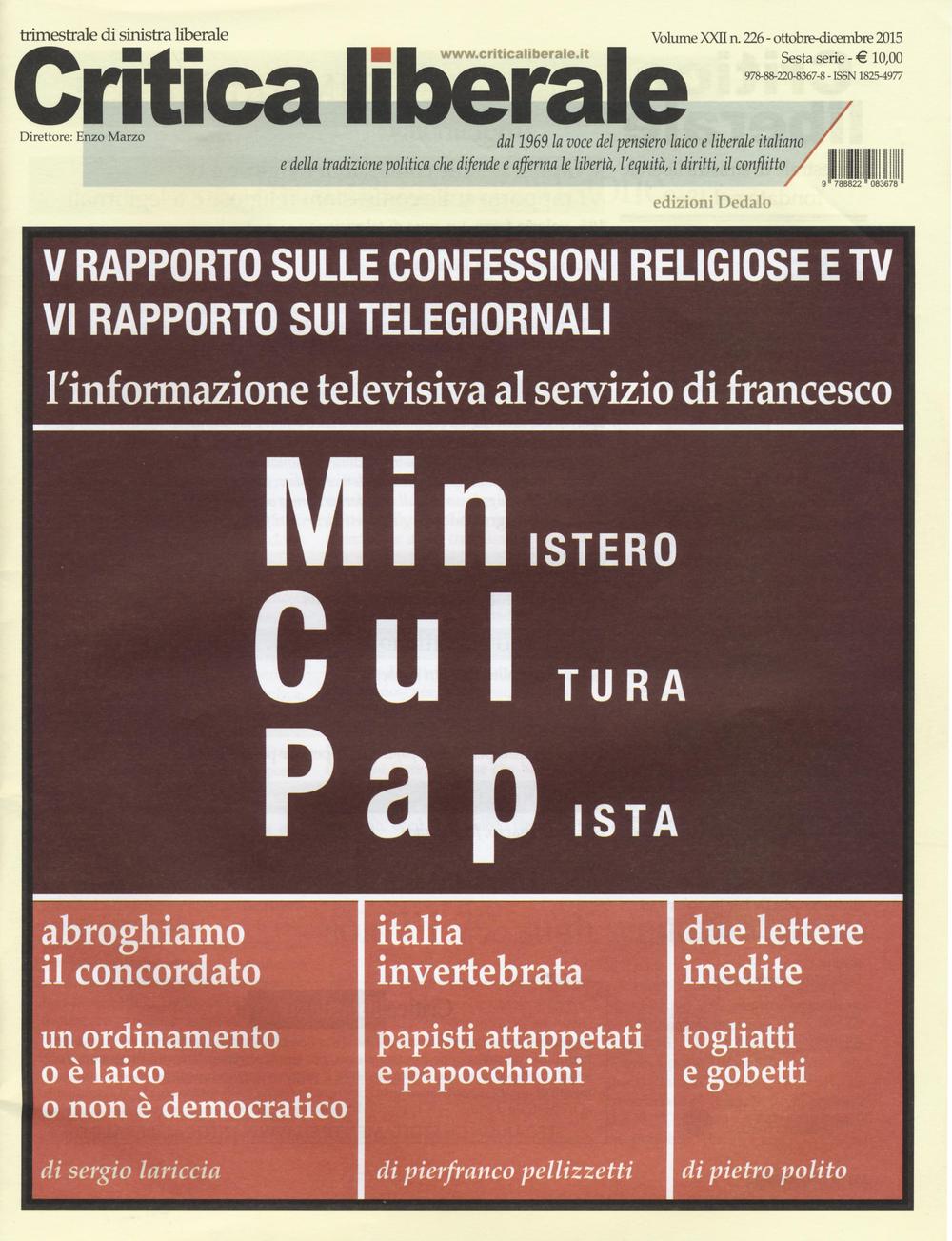 Critica liberale. Vol. 226