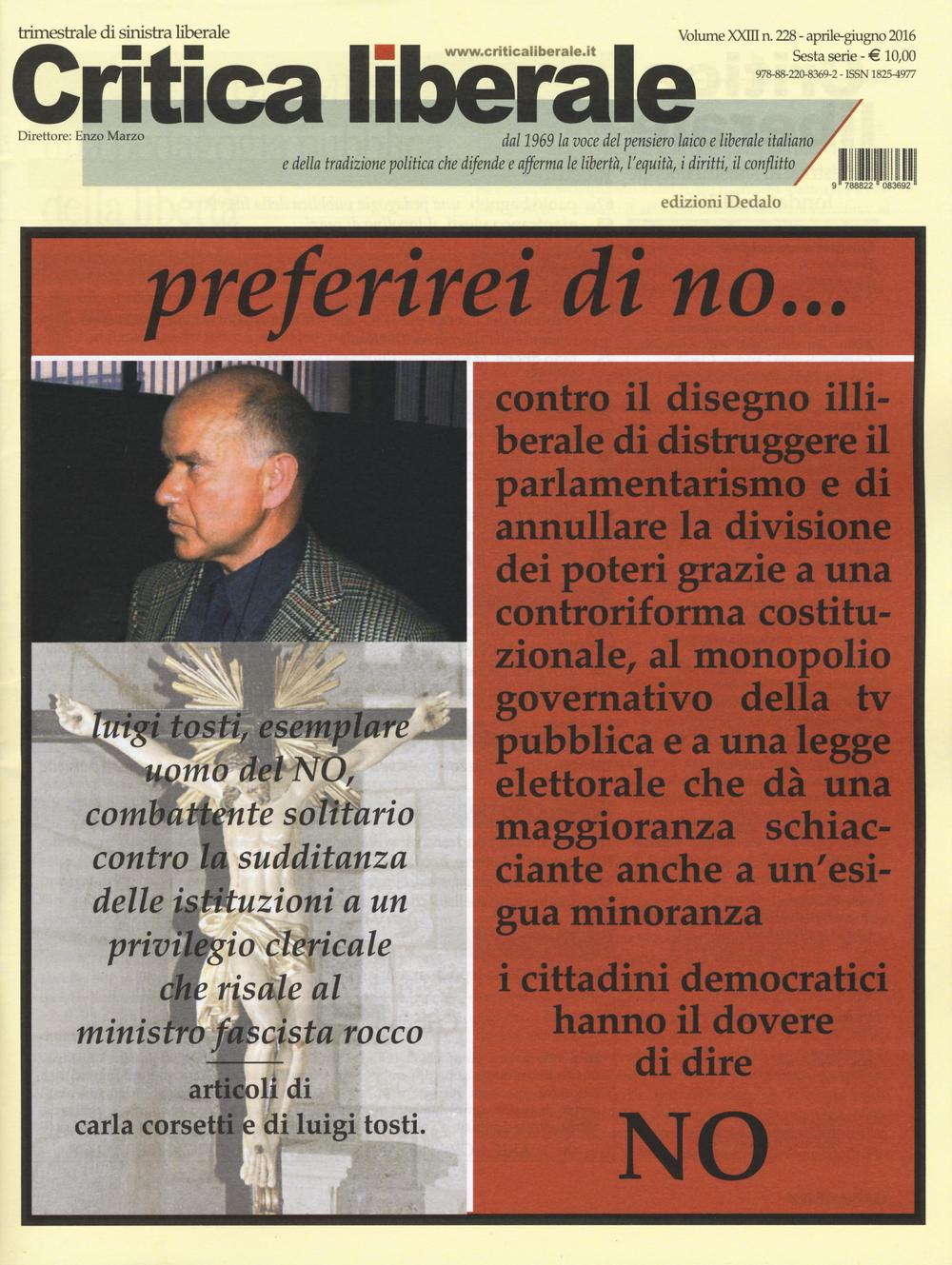 Critica liberale. Vol. 228