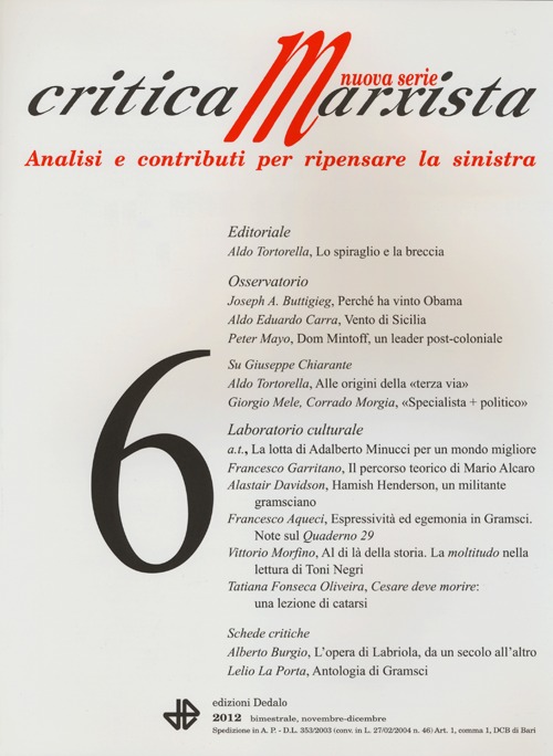 Critica marxista. Vol. 6
