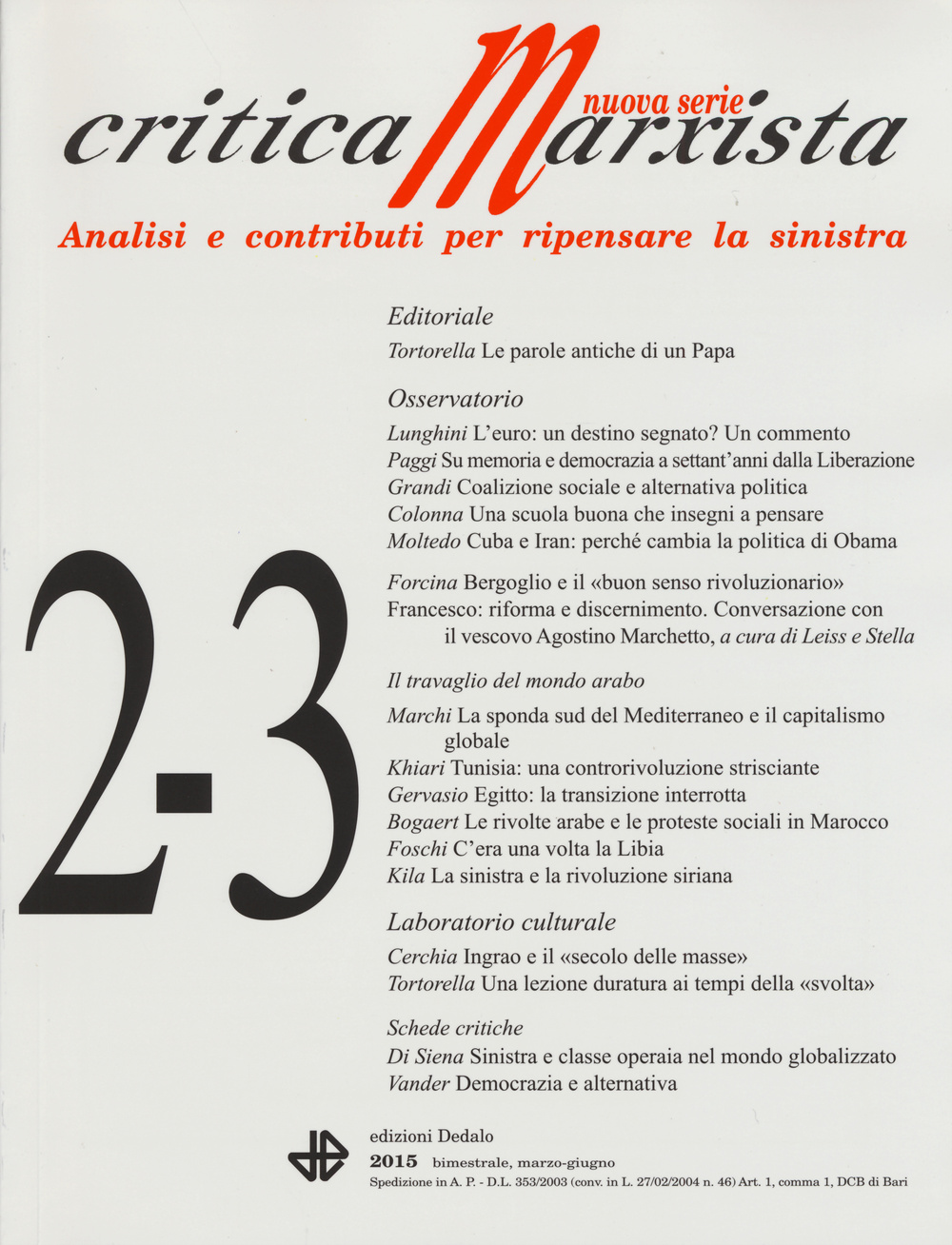 Critica marxista (2015) vol. 2-3