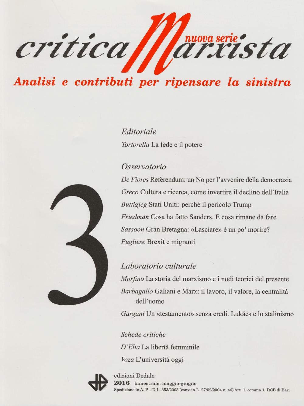 Critica marxista. Vol. 3