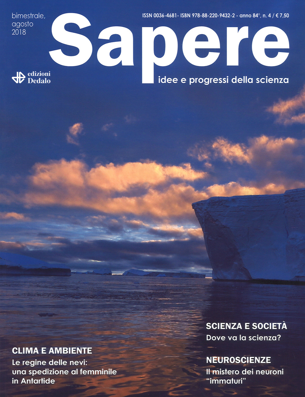 Sapere. Idee e progressi della scienza. Vol. 4: Agosto