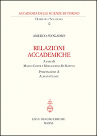 Amedeo Avogadro. Relazioni accademiche