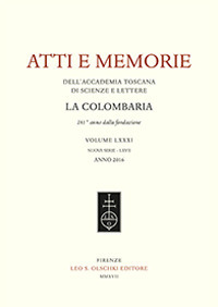 Atti e memorie dell'Accademia toscana di scienze e lettere «La Colombaria». Nuova serie. Vol. 81