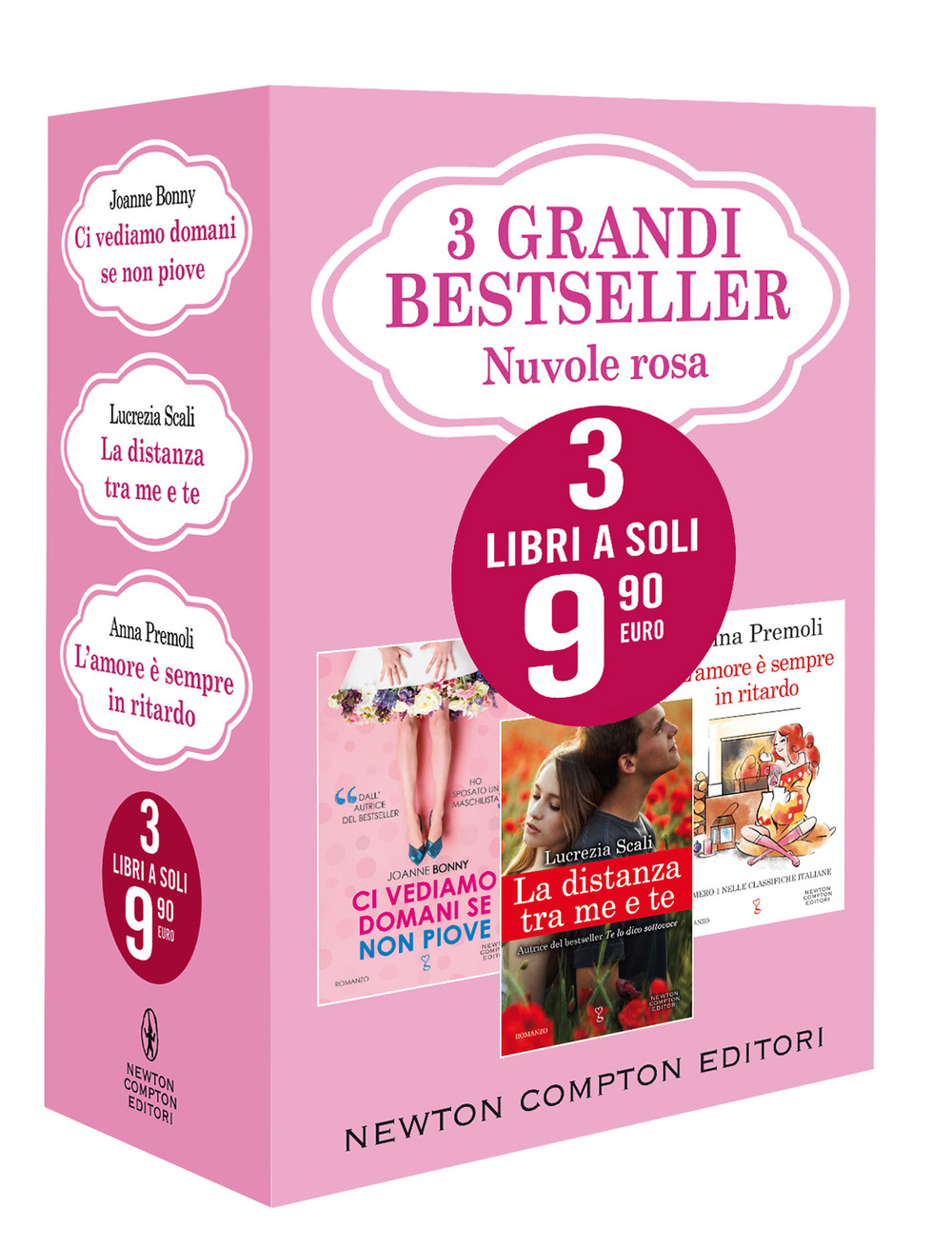 3 grandi bestseller. Nuvole rosa: Ci vediamo domani se non piove-La distanza tra me e te-L'amore è sempre in ritardo