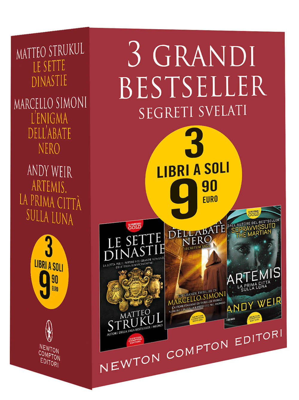 3 grandi bestseller. Segreti svelati: Le sette dinastie-L'enigma dell'abate nero-Artemis. La prima città sulla luna