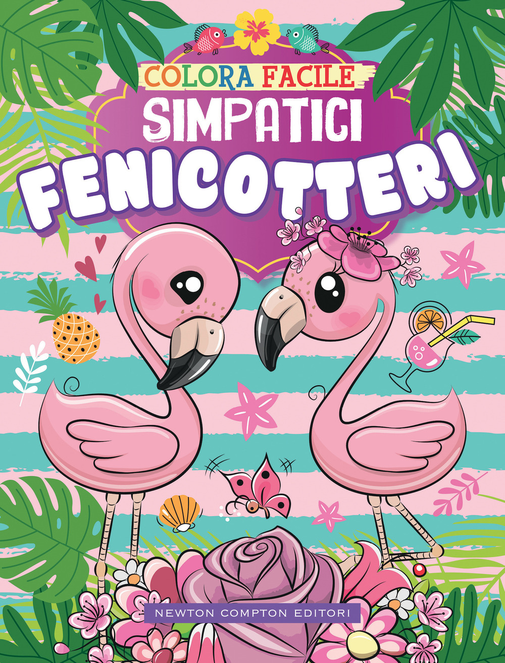 Colora facile. Simpatici fenicotteri