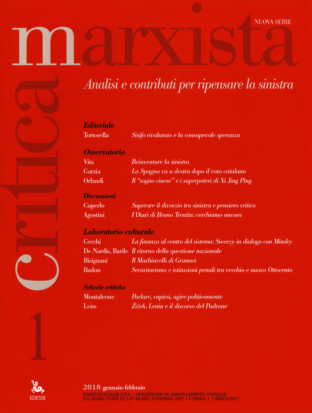 Critica marxista. Vol. 1