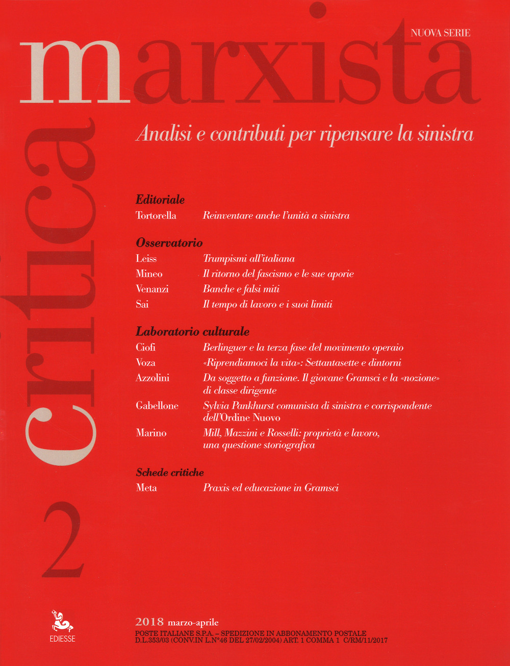 Critica marxista. Vol. 2