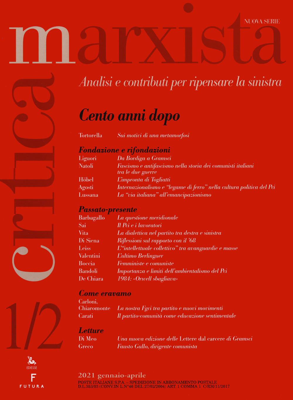 Critica marxista. Vol. 1-2