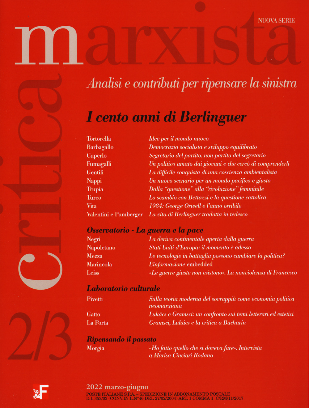 Critica marxista. Vol. 2-3