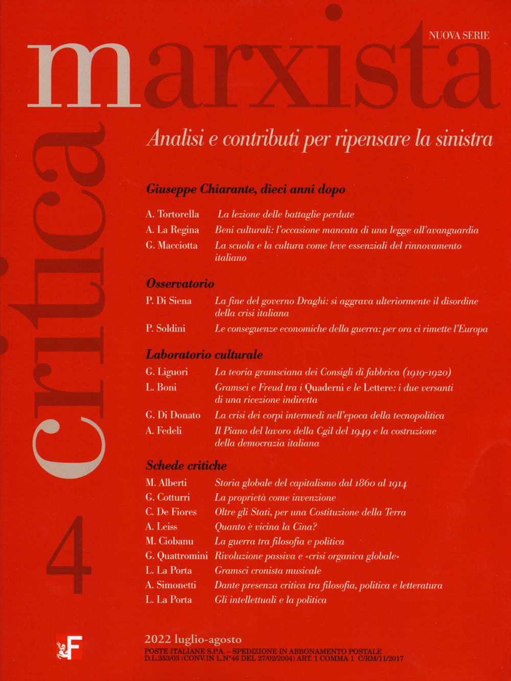 Critica marxista. Vol. 4