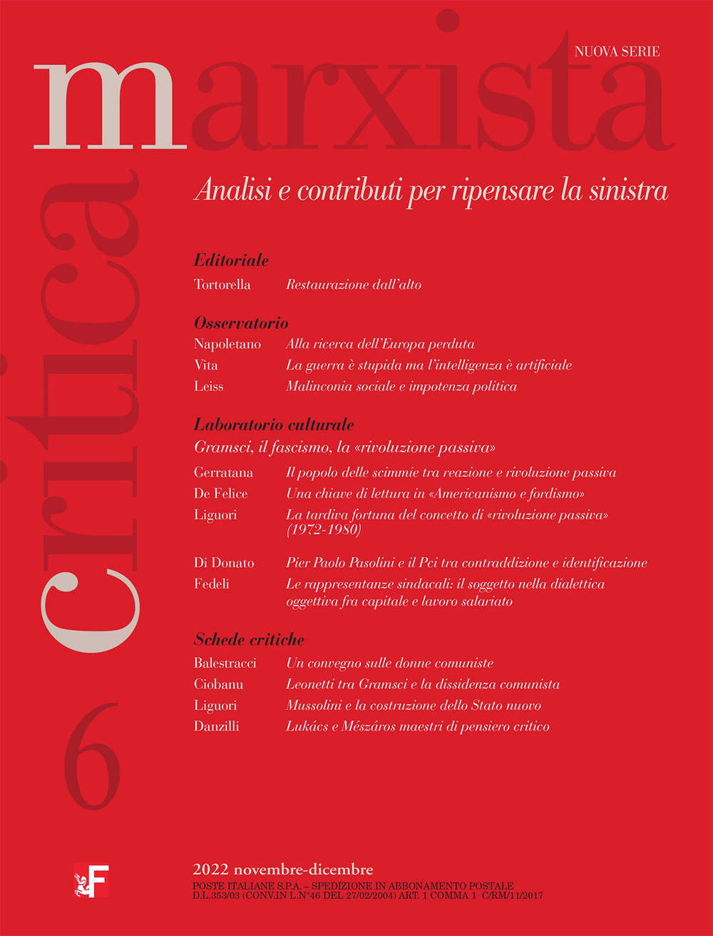 Critica marxista. Vol. 6