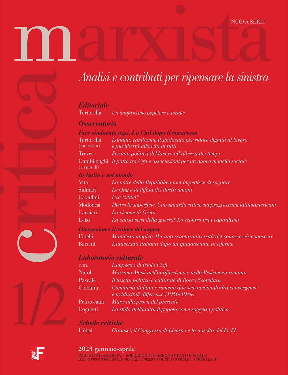 Critica marxista. Vol. 1-2