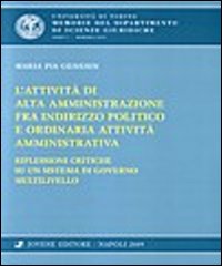L'attività di alta amministrazione fra indirizzo politico e ordinaria attività amministrativa. Riflessioni critiche su un sistema di governo multilivello