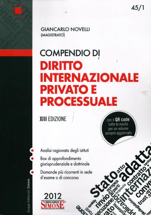 Compendio di diritto internazionale privato e processuale