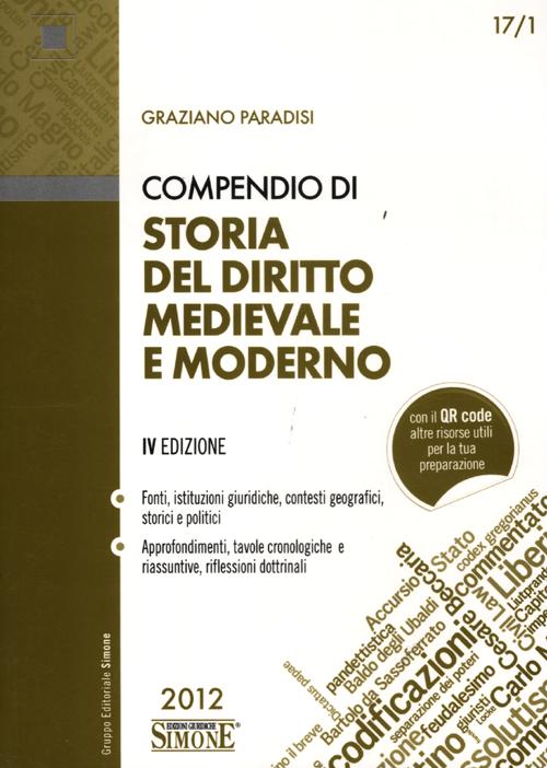 Compendio di storia del diritto medievale e moderno