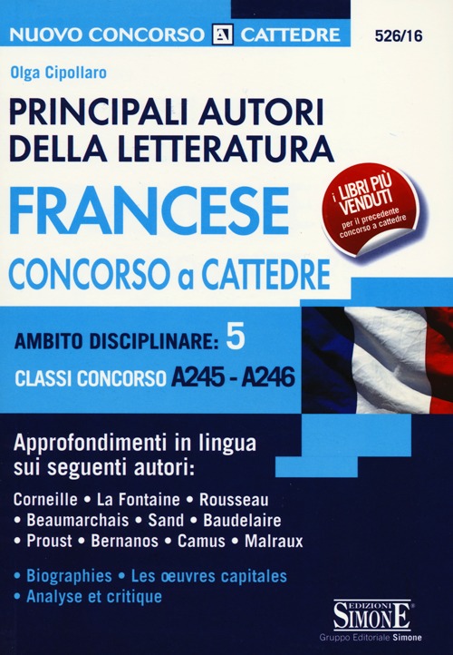 Principali autori della letteratura francese. Concorso a cattedre. Ambito disciplinare 5. Classi concorso A245-A246