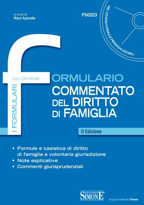 Formulario commentato del diritto di famiglia