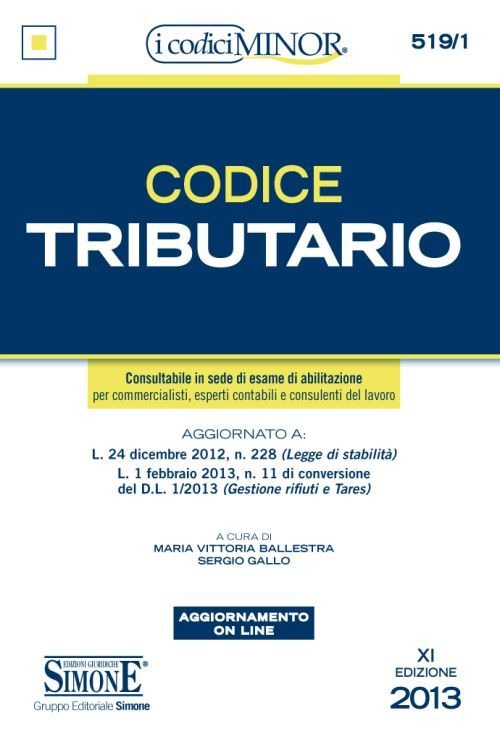 Codice tributario. Ediz. minor