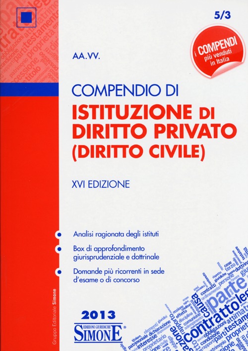 Compendio di istituzioni di diritto privato (diritto civile)