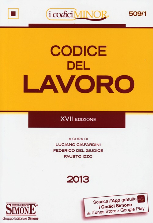 Codice del lavoro. Ediz. minore