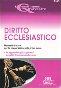 Diritto ecclesiastico 2008-Le domande d'esame di diritto ecclesiastico 2008