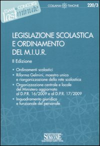 Legislazione scolastica e ordinamento del MIUR