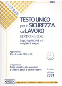 Testo unico per la sicurezza sul lavoro. Ediz. minore