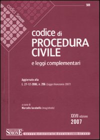 Codice di procedura civile. Leggi complementari