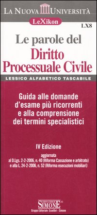 Le parole del diritto processuale civile