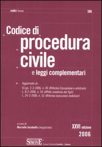 Codice di procedura civile. Leggi complementari