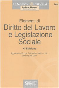 Elementi di diritto del lavoro e legislazione sociale