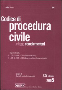 Codice di procedura civile. Leggi complementari