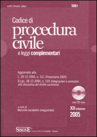 Codice di procedura civile. Leggi complementari