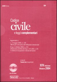 Codice civile. Leggi complementari
