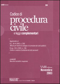 Codice di procedura civile. Leggi complementari