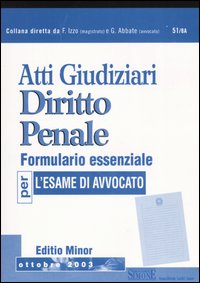 Atti giudiziari. Diritto Penale. Formulario essenziale per l'esame di Avvocato.