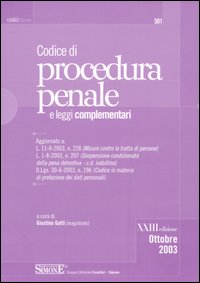 Codice di procedura penale e leggi complementari