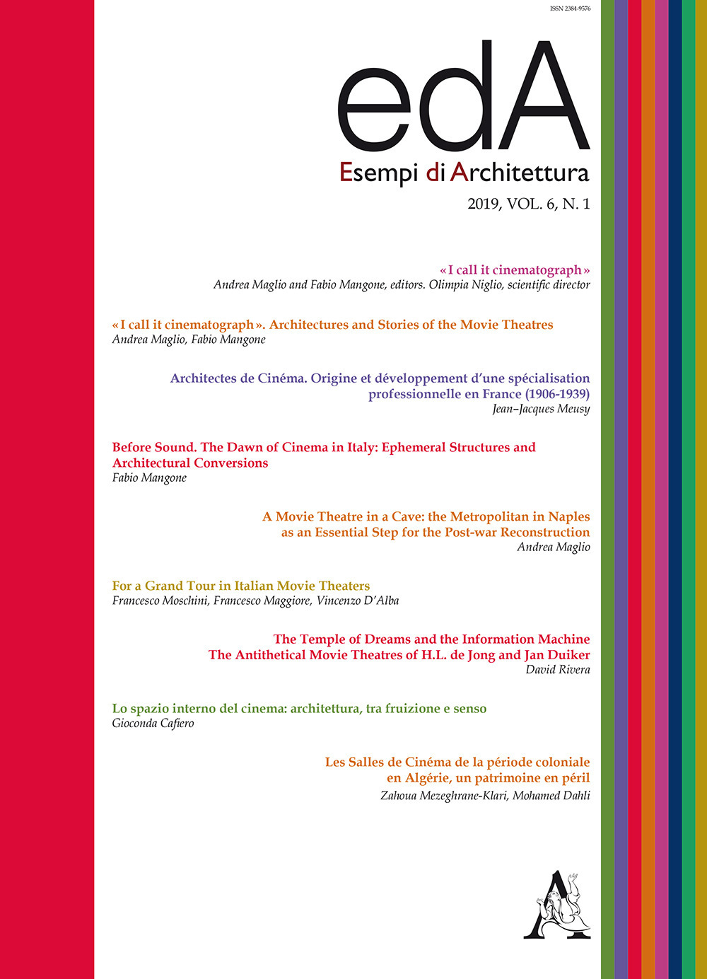 EDA. Esempi di architettura 2019. International journal of architecture and engineering. Vol. 6/1