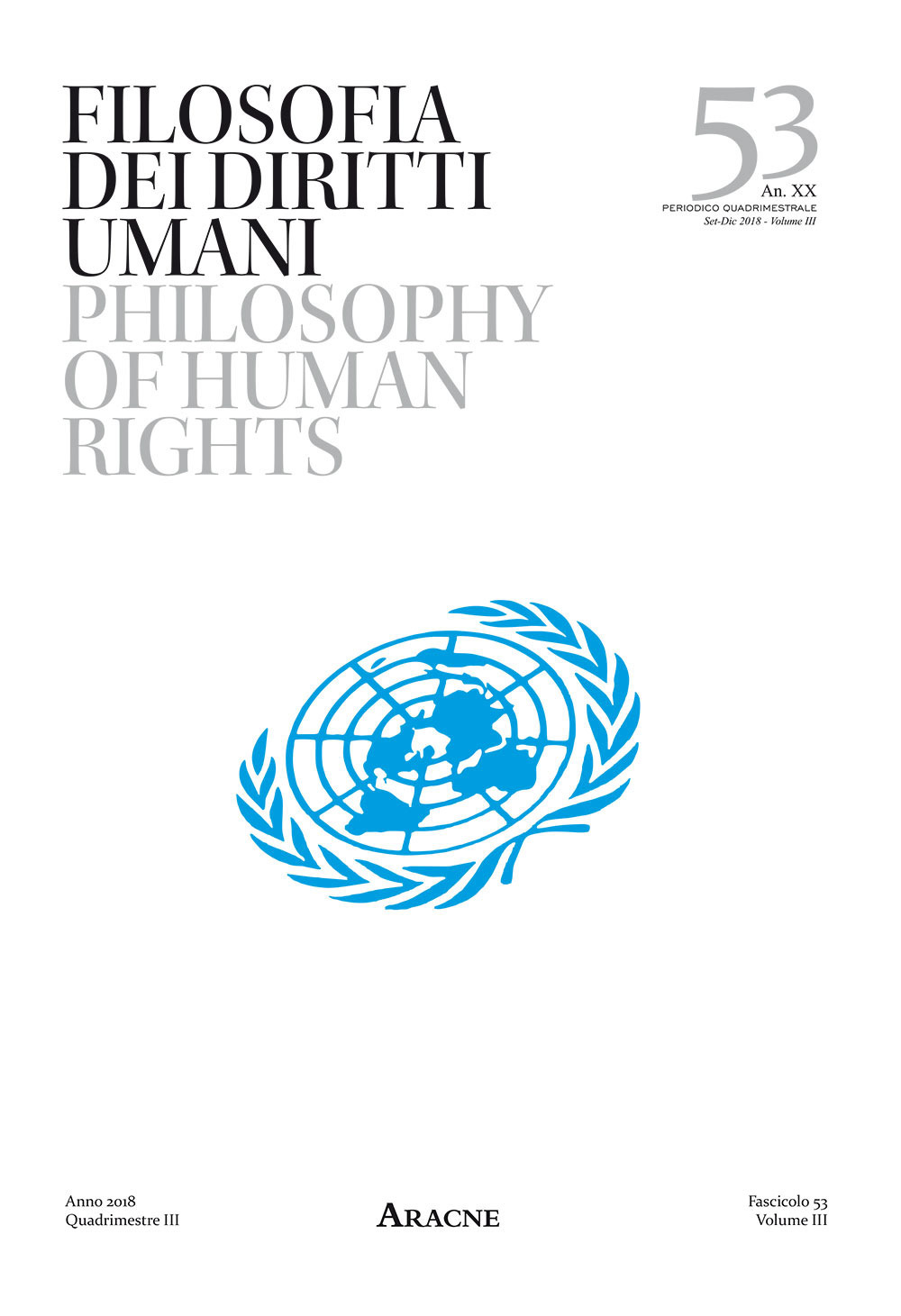 Filosofia dei Diritti umani-Philosophy of human rights. Vol. 53